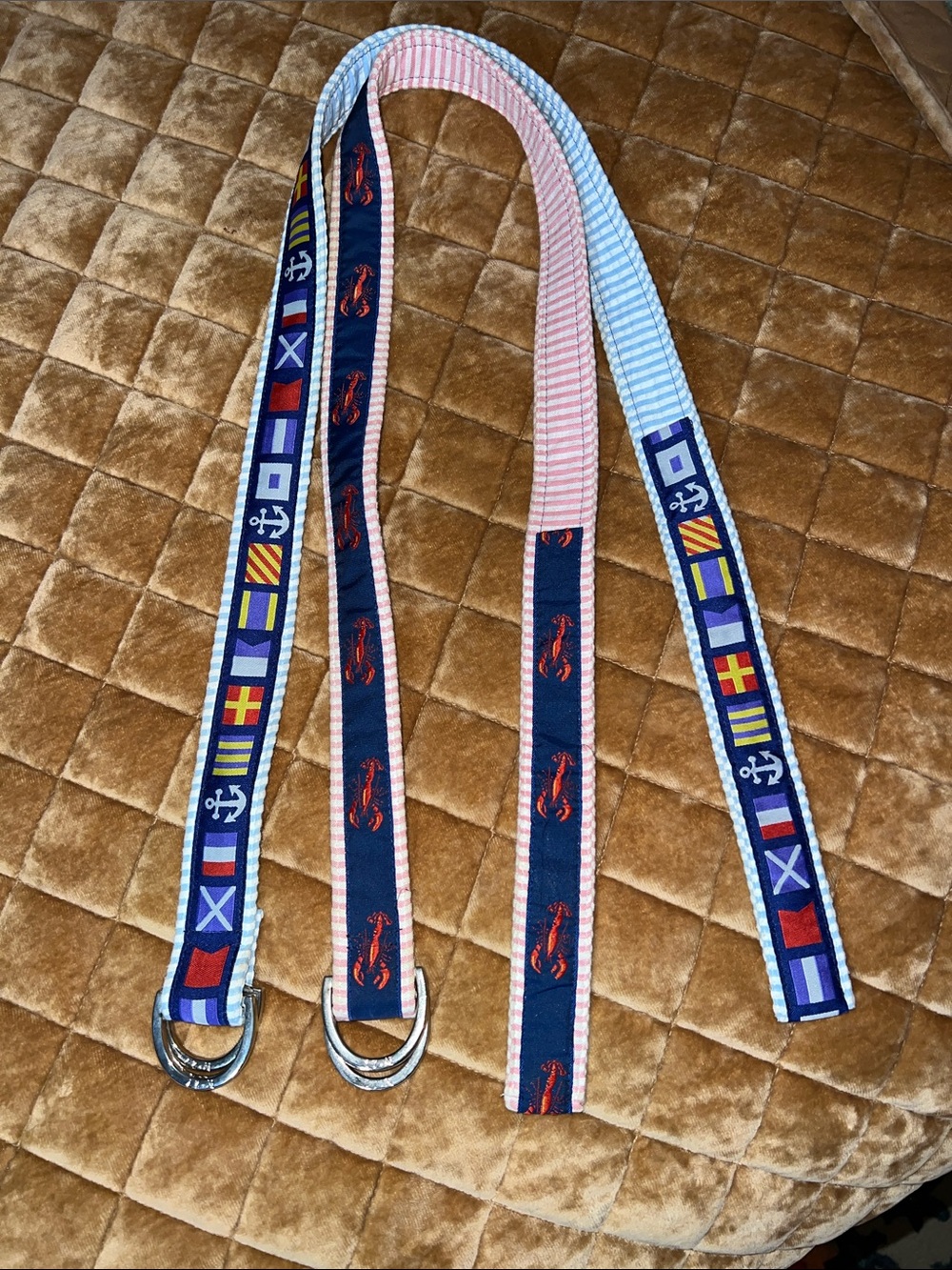 Nautical Ribbon Belts in Navy, Pink, Light Blue. Perfect preppy summer staple.